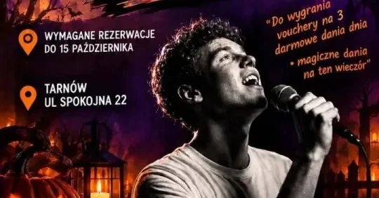 Zapraszamy 31 października 2026 roku do Kuchnia "Chanki", Tarnów, ul. Spokojna 22.